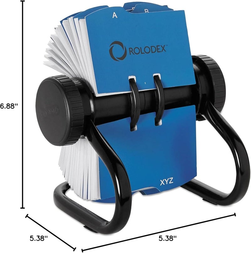 Rolodex 67236 Open Rotary Business Card File w/24 Guides Black - Image 5